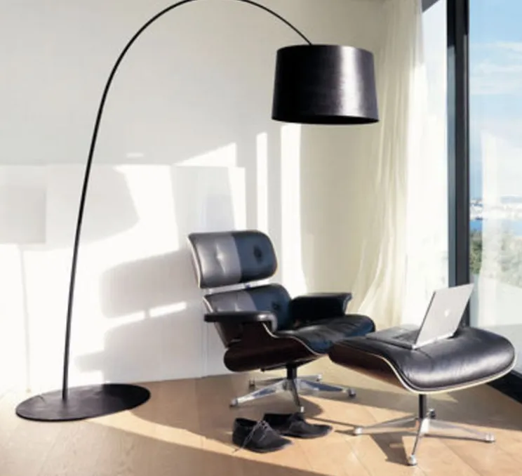 Lampadaire, Twiggy, noir ,dimmable, L60cm, H195cm - Foscarini