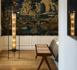 Lampadaire, Vendôme, laiton, noir, Ø40cm, H154,5cm - Sammode