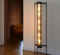 Lampadaire, Vendôme, laiton, noir, Ø40cm, H154,5cm - Sammode