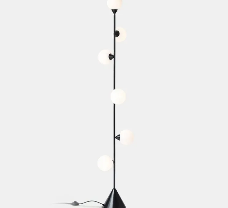 Lampadaire, Vertical Globe, noir, Ø20cm, H180cm - ATELIER ARETI