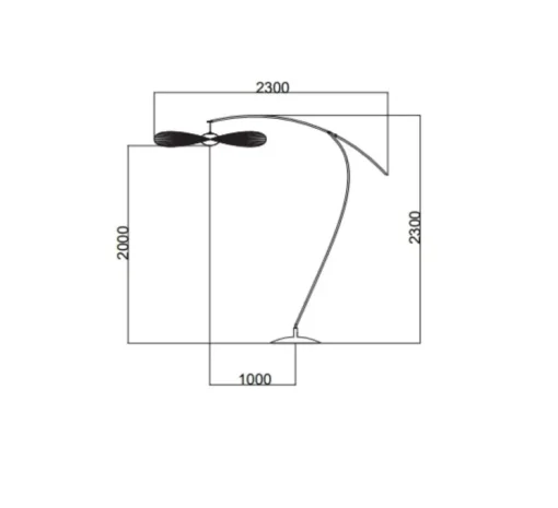 Lampadaire, Vertigo nova, noir et blanc, LED, dim, 2700K, 1350 lm, Ø110cm, H230cm - Petite Friture