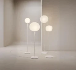 Lampadaire, Volum Long 29, blanc brillant, Ø29cm, H152cm - Lodes