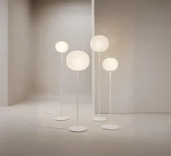 Lampadaire, Volum Short 29, blanc brillant, Ø29cm, H106cm - Lodes