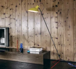 Lampadaire, VV Cinquanta, jaune et mondrian, Ø27,4cm, H147cm - Astep