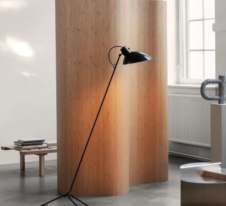 Lampadaire, VV Cinquanta, noir, Ø27,4cm, H147cm - Astep