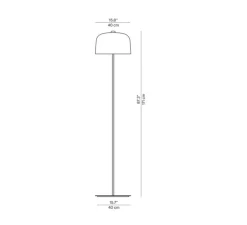 Lampadaire, Zile, noir mat, Ø40cm, H171cm - Luceplan