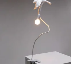 Lampe à pince, Sparrow Clamp Taking off, blanc, L10cm, H10cm - Seletti