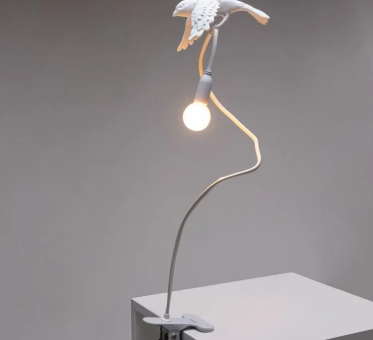 Lampe à pince, Sparrow Clamp Taking off, blanc, L10cm, H10cm - Seletti