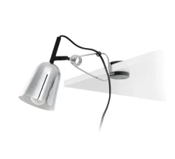 Lampe à pince, Studio, chrome brillant et blanc, L9cm, P7cm - Faro