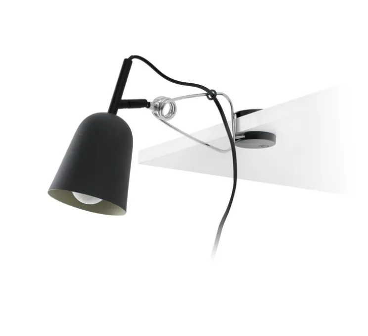 Lampe à pince, Studio, noir et crème, L9cm, P7cm - Faro