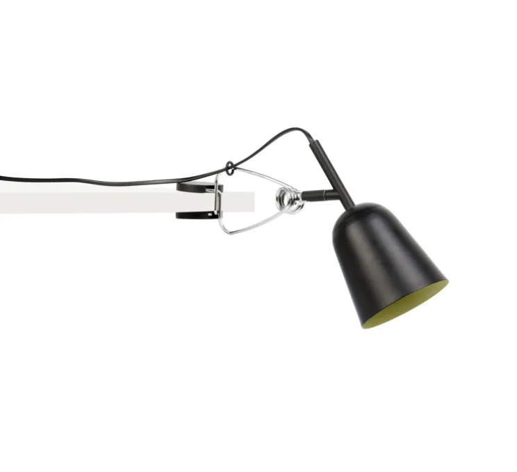 Lampe à pince, Studio, noir et crème, L9cm, P7cm - Faro