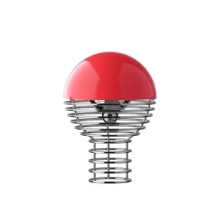 Lampe à poser / baladeuse, Wire, rouge, chrome, LED, IP44, Ø18cm, H25cm - Verpan