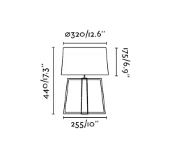 Lampe à poser, Bliss, bois et abat-jour tissus blanc, H44cm, Ø32cm - Faro