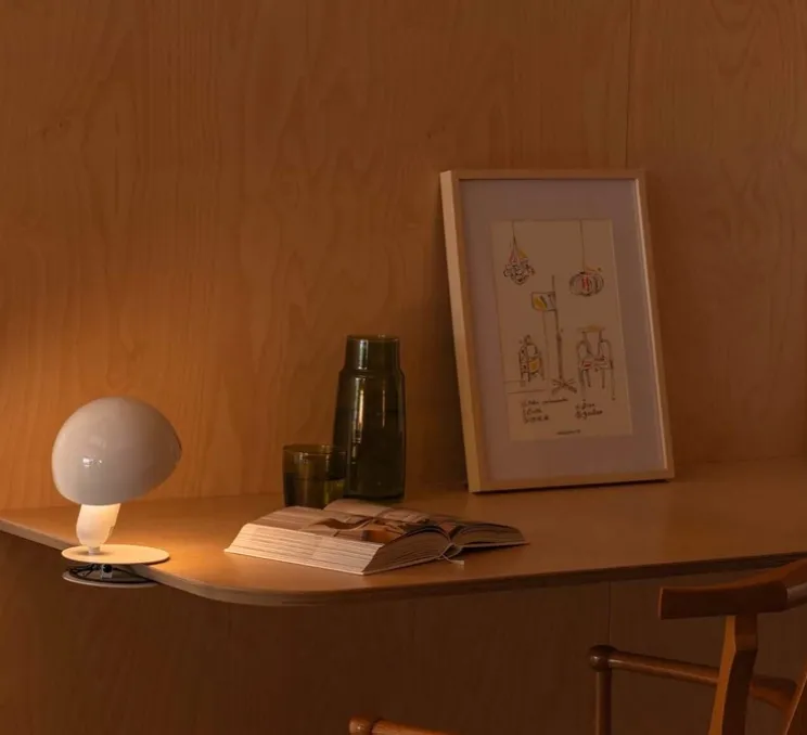 Lampe à poser à pince, Bela, blanc, Ø14,6cm, H24cm - Faro