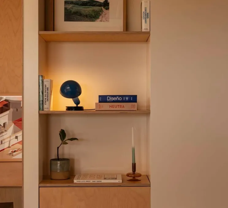 Lampe à poser à pince, Bela, bleu, Ø14,6cm, H24cm - Faro