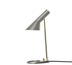 Lampe à poser, AJ MIni, gris, laiton, L24,7cm, H43,3cm - Louis Poulsen