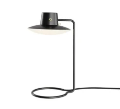 Lampe à poser, AJ Oxford avec abat-jour, noir, verre opalin, Ø22cm, H41cm - Louis Poulsen