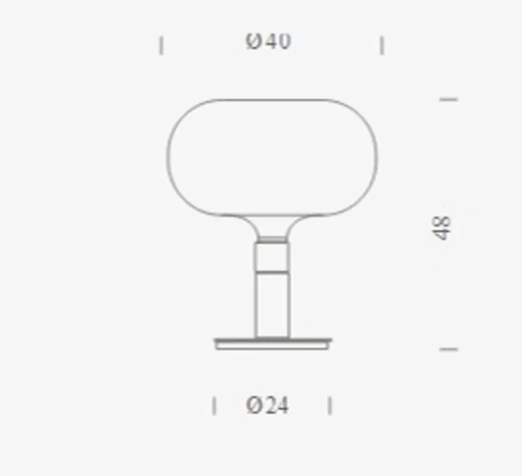 Lampe à poser, Albini AM/AS, AM1N, blanc et chrome, Ø40cm, H48cm - Nemo Lighting