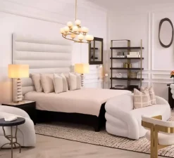 Lampe à poser, Amber L, Laiton antique, marbre blanc, L35,5cm, H89cm - Eichholtz