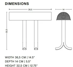 Lampe à poser, Anagram, riz, L36,5cm, H32,5cm - HAY