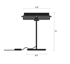 Lampe à poser, Anima, Blanc mat, LED, 2700K, 462 lm, Ø32cm, H45cm - Lumina