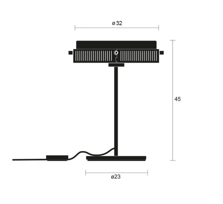 Lampe à poser, Anima, Noir mat, LED, 2700K, 462 lm, Ø32cm, H45cm - Lumina