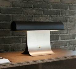 Lampe à poser, Archive, noir, acier, LED, dim, 2700K, 1100 lm, L50cm, H27cm - Northern