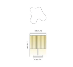 Lampe à poser, Arcipelago Maiorca, bleu brouillard, LED, 3000K, 1800lm, Ø34cm, H46cm - Contardi