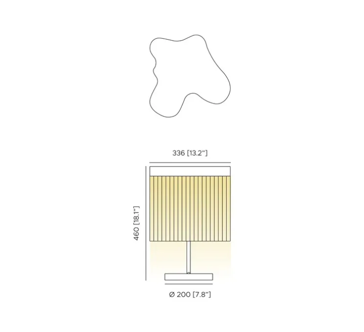 Lampe à poser, Arcipelago Maiorca, bleu brouillard, LED, 3000K, 1800lm, Ø34cm, H46cm - Contardi