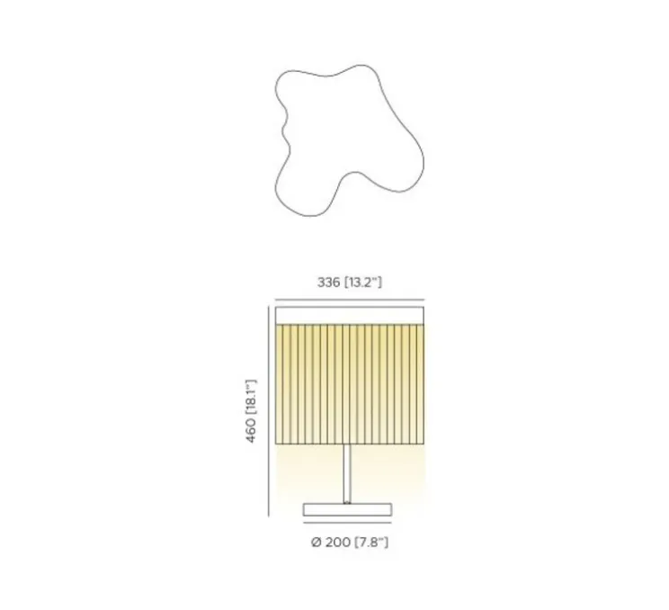 Lampe à poser, Arcipelago Maiorca, cognac, LED, 3000K, 1800lm, Ø34cm, H46cm - Contardi