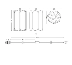 Lampe à poser, Arcs, rouge auburn, Ø20cm, H30cm - Hay