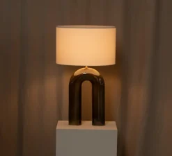 Lampe à poser, Arko, céramique vert, Ø40cm, H67cm - Simone & Marcel