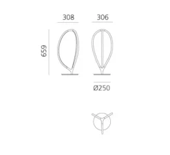 Lampe à poser, Arrival table, noir, L30,8cm, H66cm - Artemide