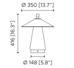 Lampe à poser, Asia Small, bronze, LED, dim, 2700K, 1500 lm, Ø35cm, H41,6cm - Contardi