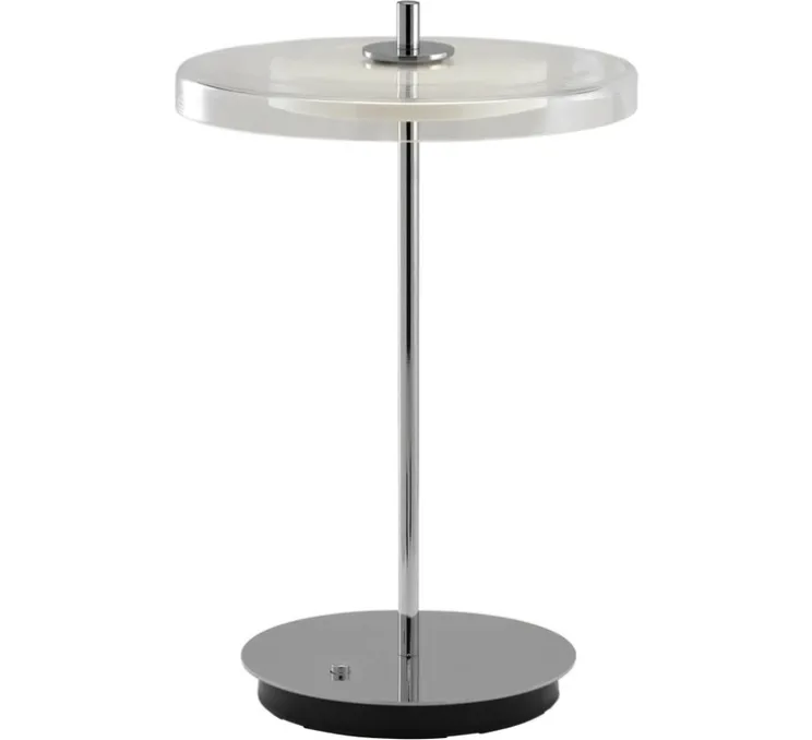 Lampe à poser, asteria move, verre et acier, LED, dim, 2500K, 25-140 lm, Ø20cm, H30,6cm - Umage