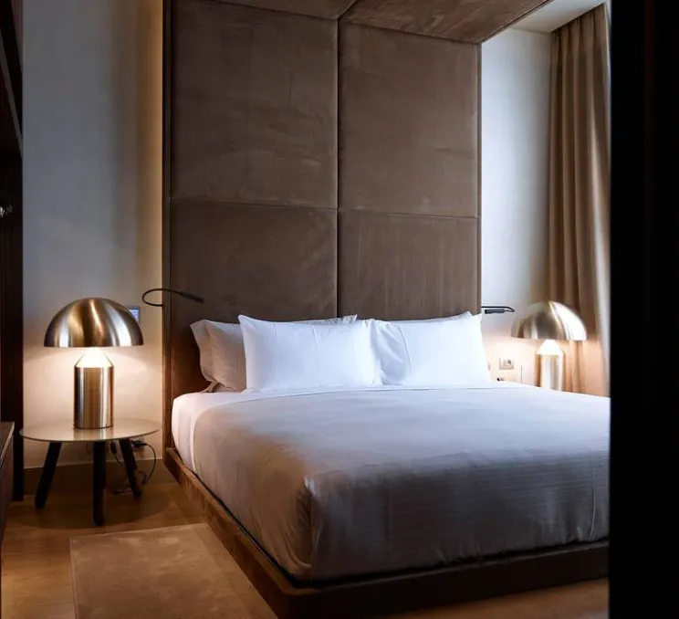 Lampe à poser, Atollo, laiton, H70cm, Ø50cm - Oluce