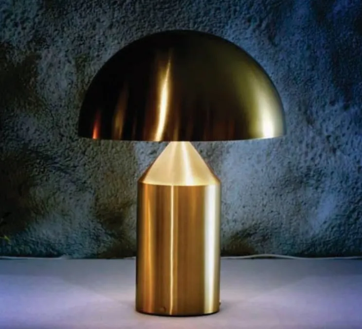 Lampe à poser, Atollo, laiton, H70cm, Ø50cm - Oluce