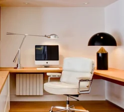Lampe à poser, Atollo, noir, Ø50cm, H70cm - Oluce