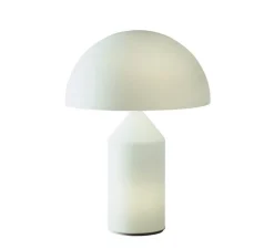 Lampe à poser, Atollo, verre opalin, Ø38cm, H50cm - Oluce