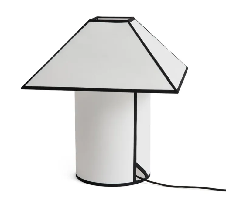 Lampe à poser, Ava Pyramid 450, blanc et noir, L45cm, H50cm - HAY