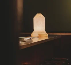 Lampe à poser, Babel, Albâtre, Ø30cm, H40,5cm - Santa & Cole