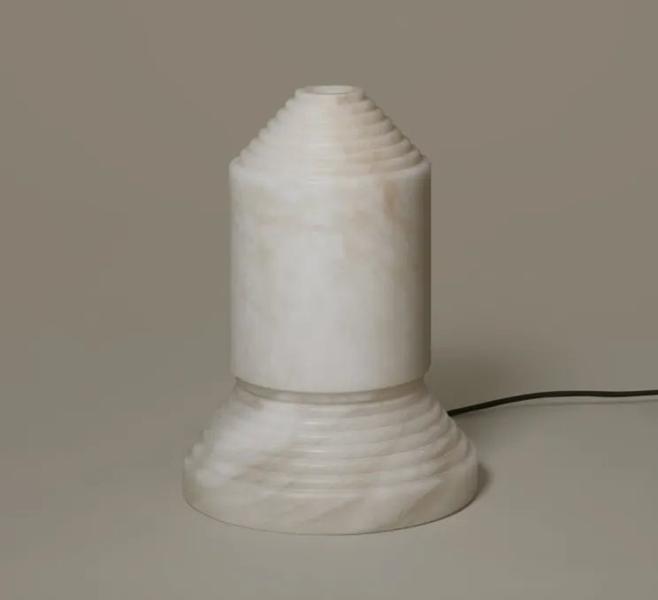 Lampe à poser, Babel, Albâtre, Ø30cm, H40,5cm - Santa & Cole