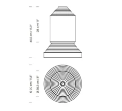 Lampe à poser, Babel, Albâtre, Ø30cm, H40,5cm - Santa & Cole