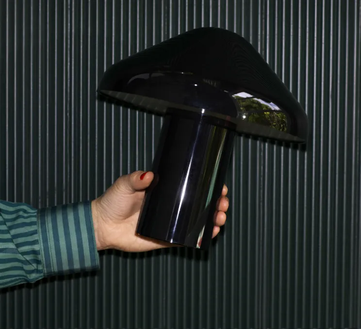 Lampe à poser, Baladeuse d'extérieur, Pao, Noir soft, IP44, Ø23cm, H23cm - HAY