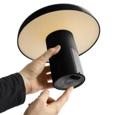 Lampe à poser, Baladeuse d'extérieur, Pao, Noir soft, IP44, Ø23cm, H23cm - HAY