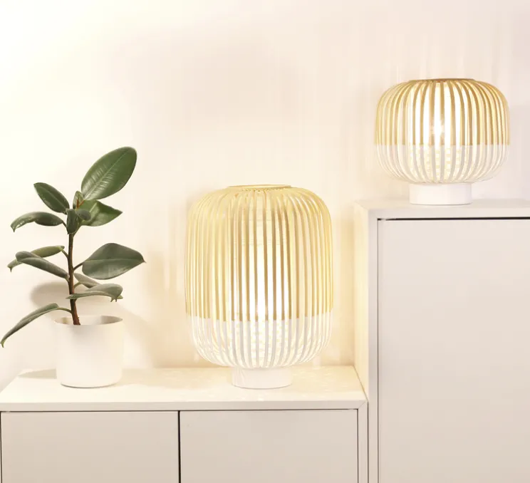 Lampe à poser, Bamboo Light M, blanc, Ø27cm, H39cm - Forestier