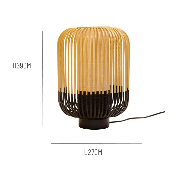 Lampe à poser, Bamboo Light M, noir, Ø27cm, H39cm - Forestier