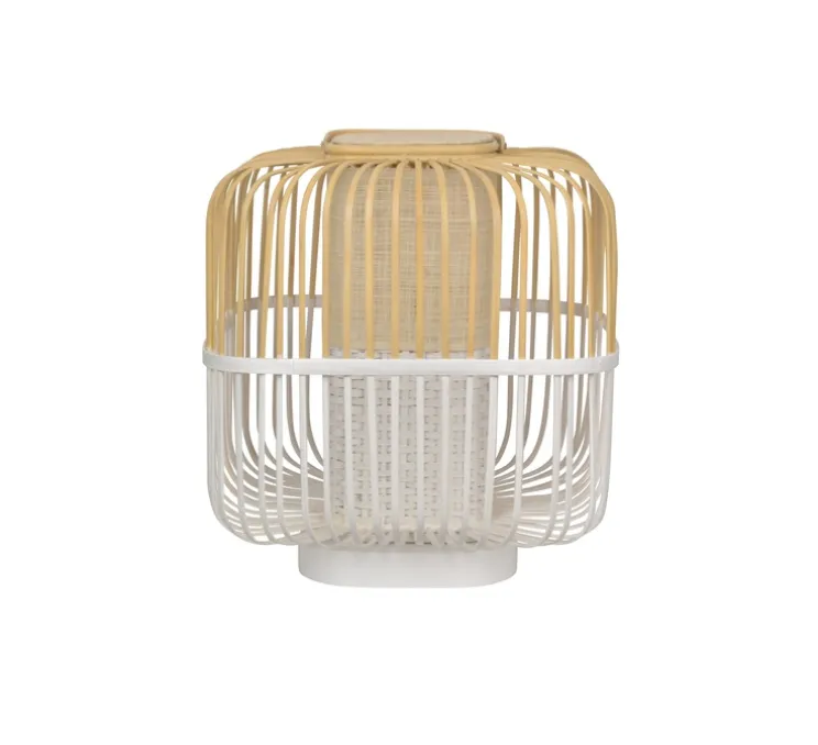 Lampe à poser, Bamboo Square M, blanc, Ø43cm, H56cm - Forestier
