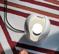 Lampe à poser, Batucada, crème, Ø14,5cm, H20cm - Ferroluce