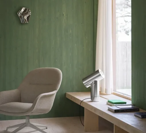 Lampe à poser, Beam, aluminium poli, LED, dim, 2700K, 90-1000 lm, L31,8cm, H45,4cm - Muuto